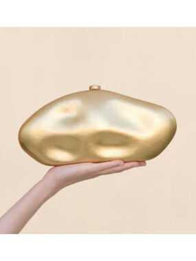 Cult Gaia Caldera Clutch in Gold